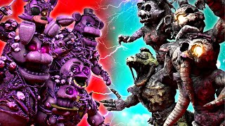 SFM FNaF Security Breach Melted vs Toxic Animatronics [upl. by Sheba]