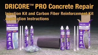 DRICORE PRO Concrete Repair Kits Application Instructions SingleTubes [upl. by Aleacim]