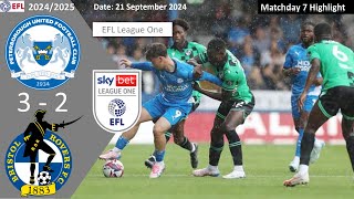 Peterborough United 32 Bristol Rovers Matchday 7 202425 EFL League One Highlight [upl. by Caritta]