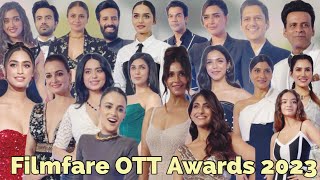 Bollywood Celebs arrives for Filmfare OTT Awards 2023  Watch Full Video [upl. by Urissa]