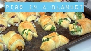 Pigs in a Blanket w Havarti amp Gorgonzola  New Recipe To Me  College Meals [upl. by Serene]