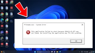 How to Fix d3dx943Dll Missing Error in Windows 1110 EASY [upl. by Drapehs]