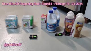 Rite Aid Couponing Haul  Round 3  February 18  24 2024  patel7ravi7 [upl. by Asiil910]