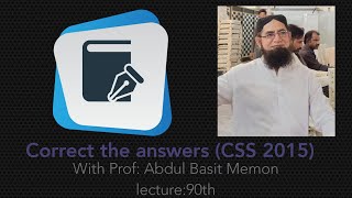 Correct the sentences CSS 2015 with Prof A Basit Memon lec 90th education css correction [upl. by Kolnick]