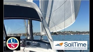 Using the Code Zero on the Beneteau Oceanis 351 in SailTime Newport Beach [upl. by Assirac333]