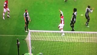 Per Mertesacker Goal vs Tottenham 171112 [upl. by Drofdarb]