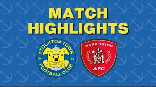 HIGHLIGHTS  Stockton Town 50 Workington AFC [upl. by Akilat944]