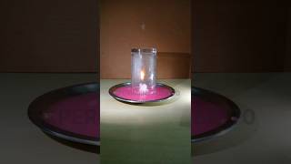 ☺️Easy Experiment with Candle And Glass🍷 Experiment  shortsexperiment youtubeshortsscience [upl. by Inttirb711]