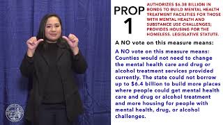 Proposition 1 Quick Reference Guide ASL  March 5 2024 California Presidential Primary Election [upl. by Mishaan793]