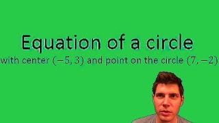 Equation of a Circle [upl. by Annahgiel]