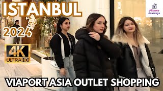 ISTANBUL SHOPPING CENTER WALKING TOUR  VIAPORT ASIA OUTLET SHOPPING  JANUARY 2024  UHD 4K 60FPS [upl. by Min]