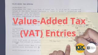 Basic Accounting  ValueAdded Tax VAT Entries Part 2 [upl. by Adaval]