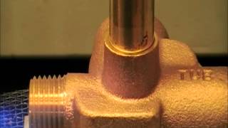 Soldering Brass Pipe to Brass Connector using Superior 520B ZincFree Flux [upl. by Etnuahc]