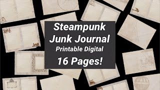 NEW Steampunk Junk Journal Papers  now for SALE [upl. by Attenol]