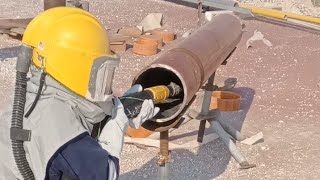 Pipe internal Joint Sandblasting OFW LIFE [upl. by Stiegler]