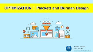 OPTIMIZATION  Plackett and Burman Design  21 November 2018 [upl. by Asyen]