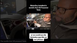 MoboKey installed in World’s first V8 powered Tesla by Rich Rebuilds mobokey v8 tesla [upl. by Ynattir]