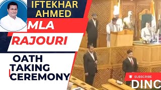 Iftekhar Ahmed MLA Rajouri takes oath as member of Jammu and Kashmir Assembly [upl. by Suivatal]