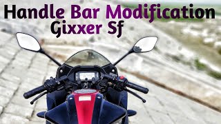 Suzuki Gixxer Sf Handle Bar Modification  3 Part Handle On Suzuki Gixxer Sf  Raihan Riyad [upl. by Yenffad251]