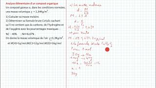 Analyse élémentaire dun composé organique [upl. by Rissa543]