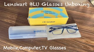 Lenskart Blu Computer Glasses Unboxing And Review Blue Cut Glasses UV Glasses Zero Power Glasses [upl. by Magel]