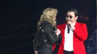 Madonna And Psy  MDNA Give It 2 Me  Gangnam Style  Music  Madison Square Garden [upl. by Garfield]