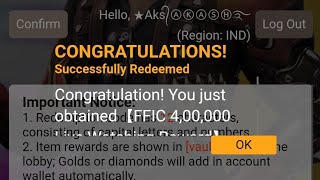 CLAIM FFIC ALL REWARD  FFIC REDEEM CODE  FFAC2YXE6RF2  FREE FIRE REDEEM CODE [upl. by Blake]