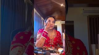 Apni shadi ka makeup karte huwe bride uttrakhand wedding bride bridalmakeover bollywood shorts [upl. by Selassie]