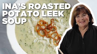 Ina Gartens Roasted Potato Leek Soup  Barefoot Contessa  Food Network [upl. by Anegroeg316]