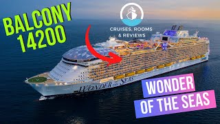 Wonder of the Seas  Balcony Room 14200 Tour amp Review  Royal Caribbean  Cruises Rooms amp Reviews [upl. by Falo224]