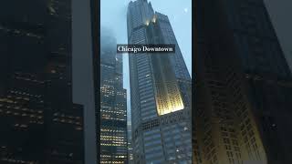 Downtown Chicago usa downtown travel architecture skyscraper trending shortsfeed viralvideo [upl. by Wittenburg]