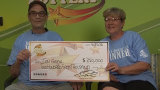 Lon Grail of Afton Wins 250000 Powerball Prize [upl. by Anwahsal]