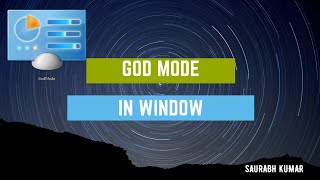 God Mode Enable in Window 10  By  Saurabh Kumar [upl. by Oys]