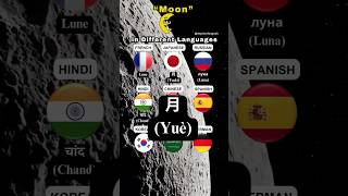 quotMoonquot in different languages shorts viral translation moon [upl. by Oreves]