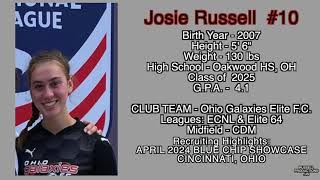 Josie Russell Soccer Recruiting Highlights April 2024 [upl. by Natividad31]