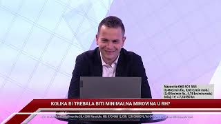 TV REPLIKA 30092024  KOLIKA BI TREBALA BITI MINIMALNA MIROVINA U RH [upl. by Turner]