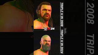 Triple H Entrance in 2024 vs Triple H Entrance in 2008 in wwe2k24 shorts gaming tripleh [upl. by Emia351]