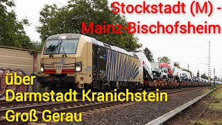 Von Stockstadt Main nach Mainz  Bischofsheim über Darmstadt  Kranichstein und Groß Gerau [upl. by Eintirb191]