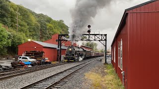 Reading amp Northern T1 2102 Steam Train Slips Through Pulpit w Fall Foliage Excursion 10122 [upl. by Uella350]