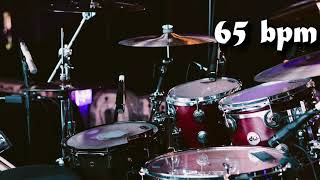 65 Bpm Drum Track Batería  Straight Beat Eighth Notes [upl. by Zita234]