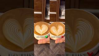 How to make perfect Layer Heart 😱 coffeart coffeeart coffee latteeart latteart coffeelatteart [upl. by Ailegave]