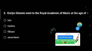 Evelyn Glennie went to the Royal Academic of Music at the age of [upl. by Eiryt]