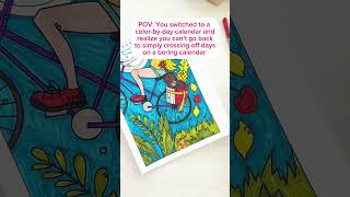 Elevate Your Calendar Game with a ColorbyDay Option shorts coloringbooksforadults coloringbook [upl. by Donoghue]