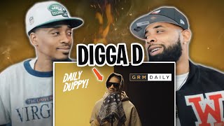 AMERICANREACTS TO Digga D  Daily Duppy  GRM Daily [upl. by Aneekas]