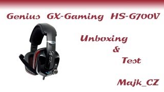 Czech Unboxing Genius GXGaming HSG700V  sound test MajkCZ [upl. by Paxton]