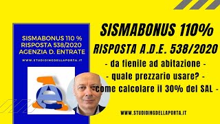 Sismabonus 110 risposta 5382020  da fienile ad abitazione [upl. by Studner]