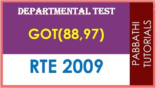 DEPARTMENTAL TEST  RTE 2009 ACT BITS [upl. by Assirroc251]