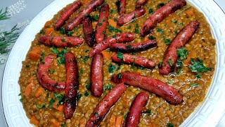 Lentilles aux carottes avec des merguez délicieux 😋 [upl. by Odama58]