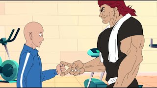 Yujiro Hanma VS One Punch Man Saitama Fan Animation [upl. by Anenahs363]