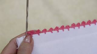 COMO TEJER UNA ORILLA FACIL A CROCHET PARA TOALLA  PUNTILLA SENCILLA UNA SOLA VUELTA [upl. by Haianeb]